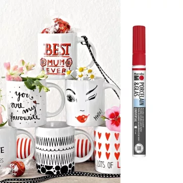 Marabu Porcelain & Glas filctoll - 1-2 mm