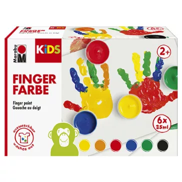Marabu KiDS ujjfesték szett - 6 x 35 ml