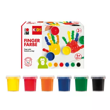 Marabu KiDS ujjfesték szett - 6 x 35 ml