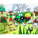 Marabu KiDS Window Color üvegmatrica festék szett - "Farm", 6 x 25ml