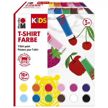 Marabu KiDS pólófestő szett gyerekeknek - 12 x 36 ml