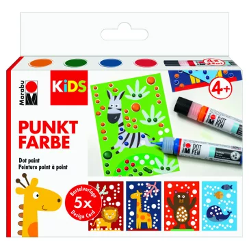   Marabu Kids Dot Pen pontozó festék szett - "Animals"