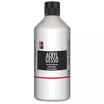 Marabu Acryl Gesso alapozófesték - fehér 808, 500 ml