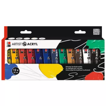 Marabu Artist Acryl művészfesték szett - 12 x 22 ml