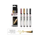 Marabu YONO Marker akrilfilc szett - METAL, 4 x 0,5-1,5 mm