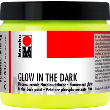   Marabu Glow in the Dark világító festék - sárga 322, 200 ml