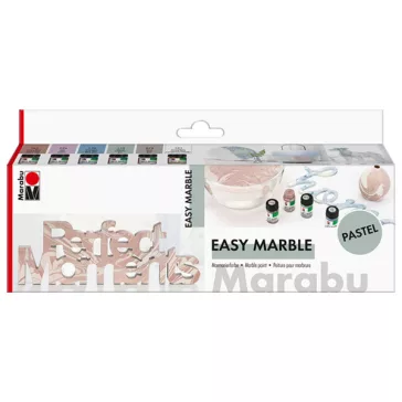 Marabu easy marble set PASTEL, 6 x 15 ml