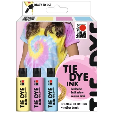 Marabu Tie Dye batikfesték készlet - Pasztell, 3 x 80 ml