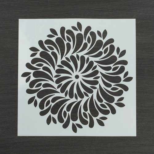Festősablon (stencil) - Lilien, virág mandala minta