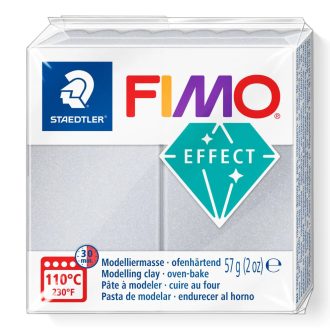   FIMO Effect süthető gyurma - gyöngyház világos ezüst, 57 g