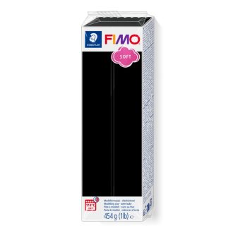 FIMO Soft süthető gyurma - fekete, 454 g