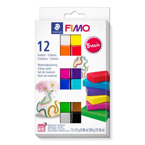 FIMO Soft süthető gyurma készlet - 12 x 25 g, Alapszínek