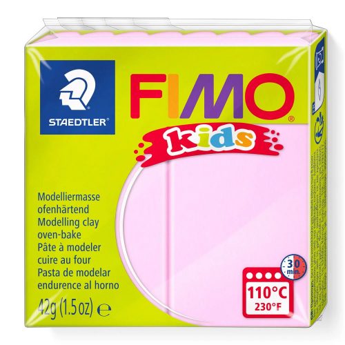 FIMO Kids süthető gyurma - világosrózsaszín, 42 g