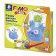 FIMO Kids kreatív süthető gyurma készlet - 2 x 42 g, vicces képtartó szörny