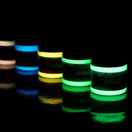 Innodekor foszforeszkáló akril festék szett - 8 db