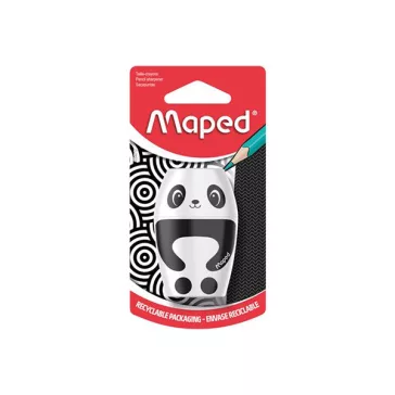 MAPED tartályos hegyező, műanyag, egylyukú - panda