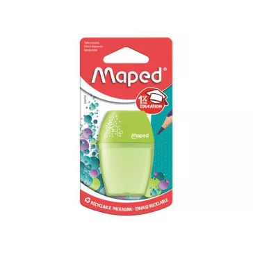 MAPED tartályos hegyező, műanyag, egylyukú - lime