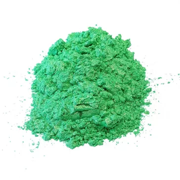   Gyöngyház hatású mica pigment por - aranybambusz zöld, 3g