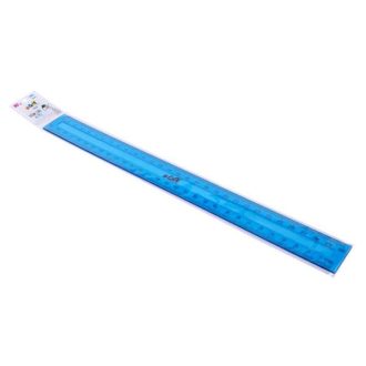 Vonalzó, műanyag, hajlítható - 30 cm, kék