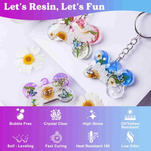 Let's Resin epoxi öntőgyanta készlet - 2,4 l, munkaeszközökkel, pigmentekkel