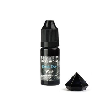 Let's Resin áttetsző gyantafesték - fekete, 10 ml