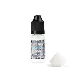 Let's Resin áttetsző gyantafesték - fehér, 10 ml