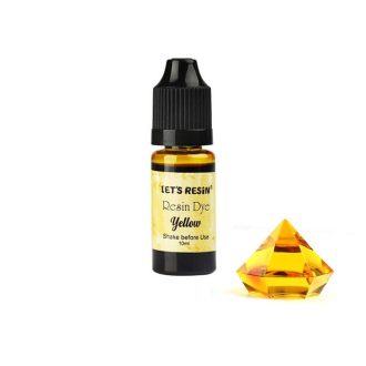 Let's Resin áttetsző gyantafesték - sárga, 10 ml