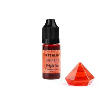   Let's Resin áttetsző gyantafesték - élénkpiros, 10 ml
