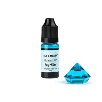 Let's Resin áttetsző gyantafesték - égkék, 10 ml
