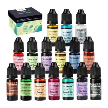 Let's Resin áttetsző gyantafesték szett - 16 x 10 ml