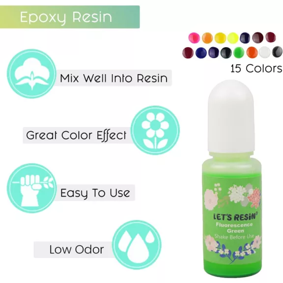 Let's Resin folyékony pigment - fekete, 10 ml
