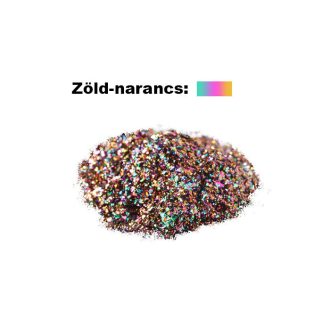   Let's Resin kaméleon effekt csillám - zöld-narancs, 0,5 g