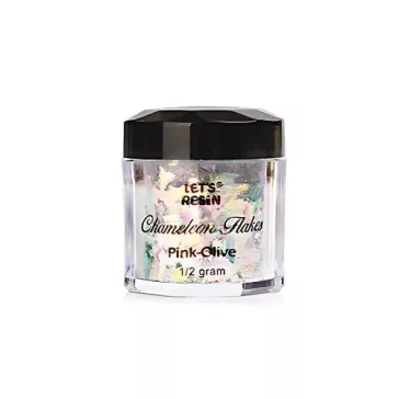   Let's Resin kaméleon effekt pehely - pink-oliva, Luxury Edition