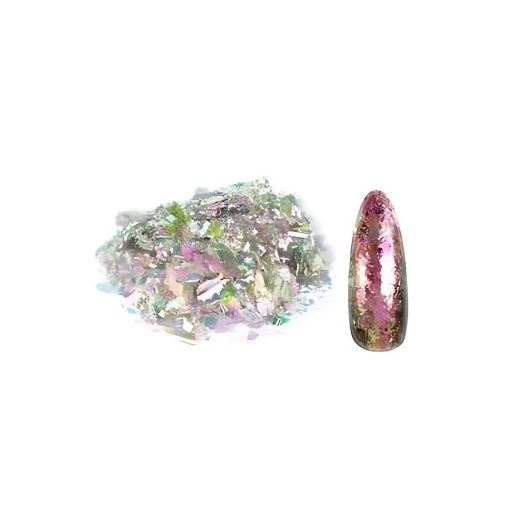 Let's Resin kaméleon effekt pehely - pink-oliva, Luxury Edition