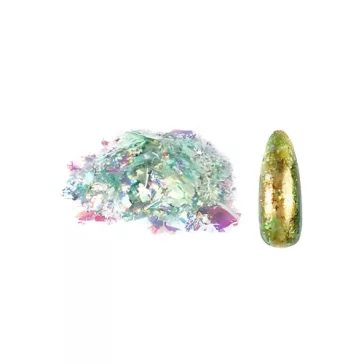   Let's Resin kaméleon effekt pehely - arany-oliva, Luxury Edition