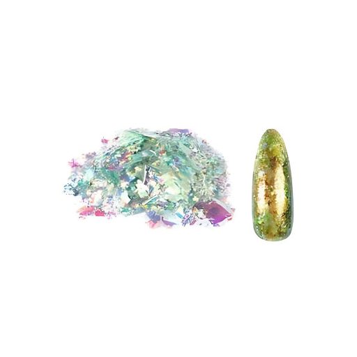Let's Resin kaméleon effekt pehely - arany-oliva, Luxury Edition