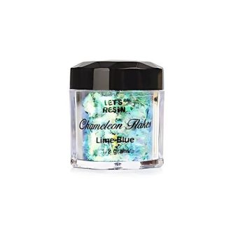   Let's Resin kaméleon effekt pehely - lime-kék, Luxury Edition