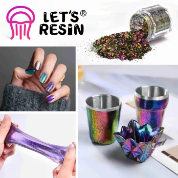   Let's Resin kaméleon effekt csillám szett - 5 x 0,5 g, lilás árnyalatban