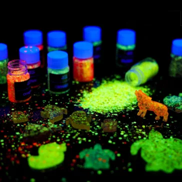   Let's Resin sötétben világító csillám - 12 színben, 12 x 12 g