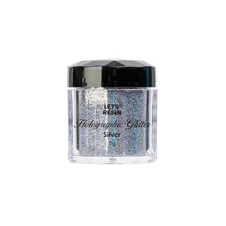   Let's Resin holografikus csillám - ultrafinom, 5 g, ezüst