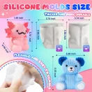 Let's Resin maci és axolotl szilikon öntőforma - 2 db