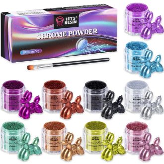 Let's Resin krómmetál effekt pigment szett - 10 x 2 g