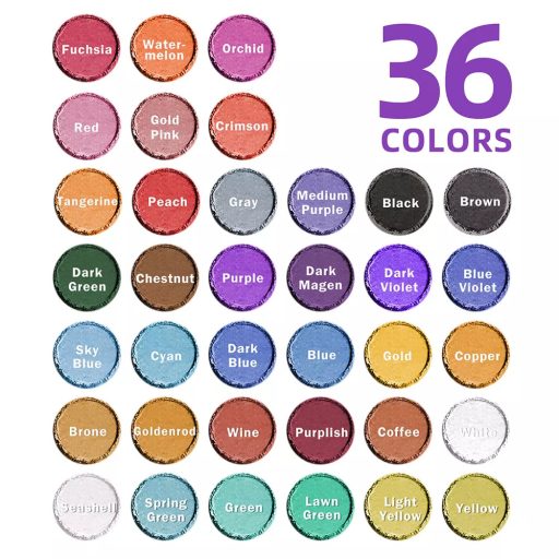 Let's Resin gyöngyház pigment szett - 36 x 5g