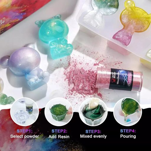 Let's Resin gyöngyház pigment szett - 60 x 5g