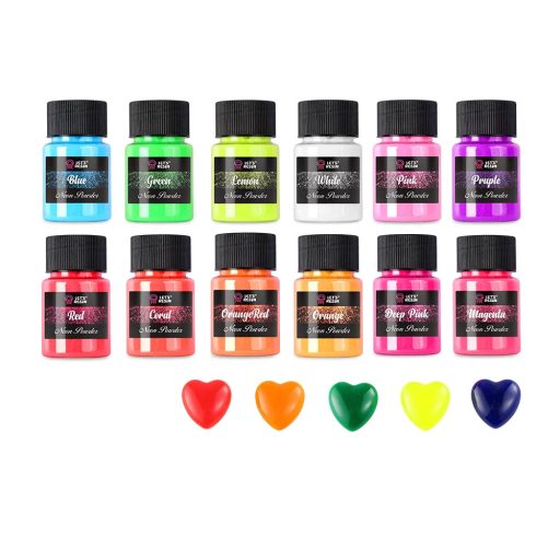 Let's Resin neon pigment szett - 12 x 10g