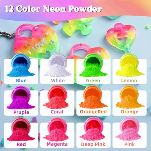Let's Resin neon pigment szett - 12 x 10g