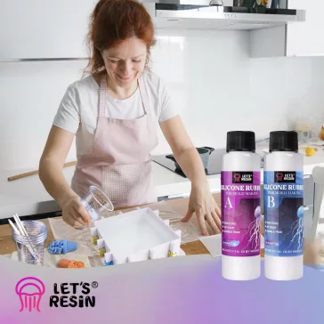   Let's Resin önthető kétkomponensű szilikon próbakészlet eszközökkel
