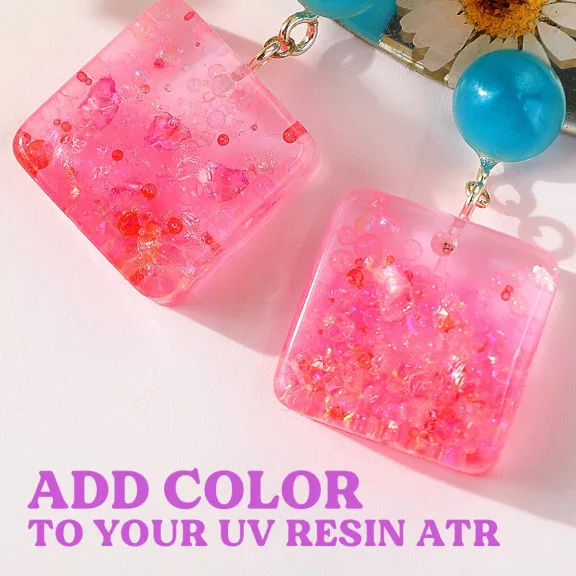 Let's Resin színes UV-gyanta készlet - 12 szín, 12 x 20 g