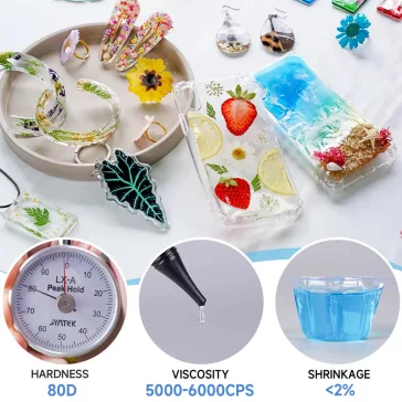 Let's Resin UV-gyanta - kemény, sűrű típus, 200 g