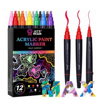 Let's Resin akril filctoll készlet - 12 színben